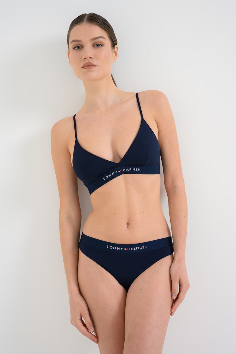 Tommy Hilfiger Горнище на бански с лого Тъмносин