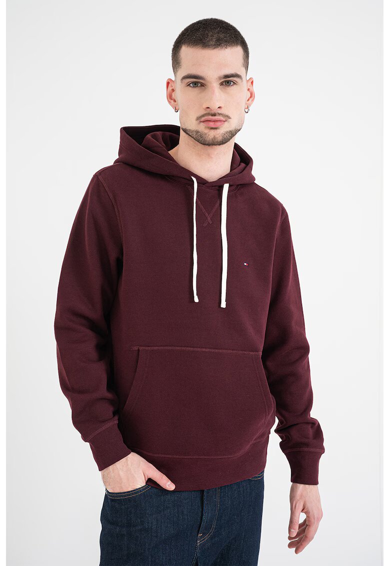Tommy Hilfiger Худи с джоб кенгуру - Тъмновиолетов
