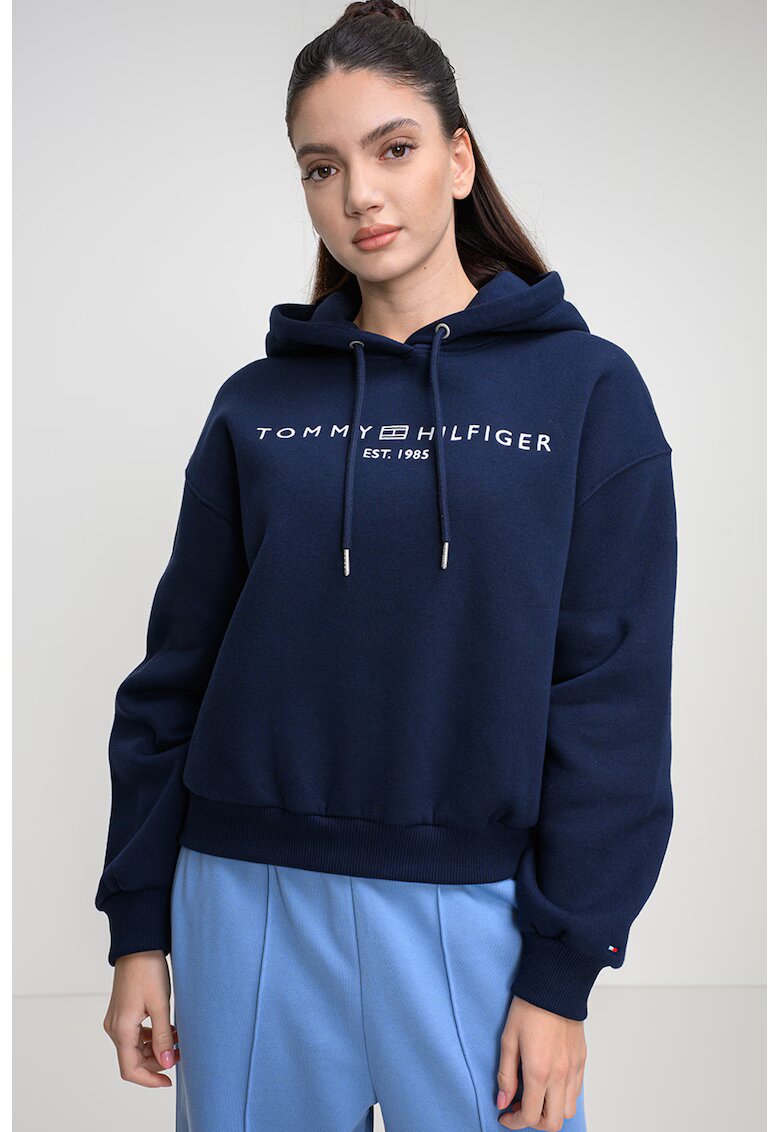 Tommy Hilfiger Худи с лого - Бял/Тъмносин