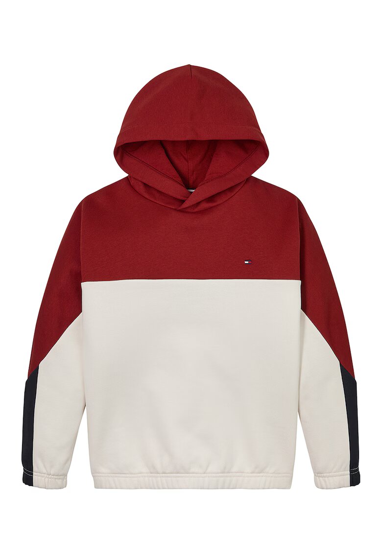 Tommy Hilfiger Худи с органичен памук - Червен/Бял