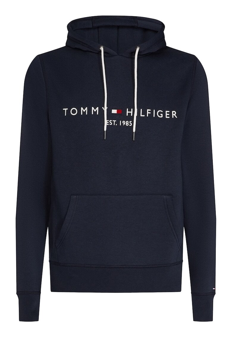 Tommy Hilfiger Худи с органичен памук и бродирано лого - Червен/Бял/Тъмносин
