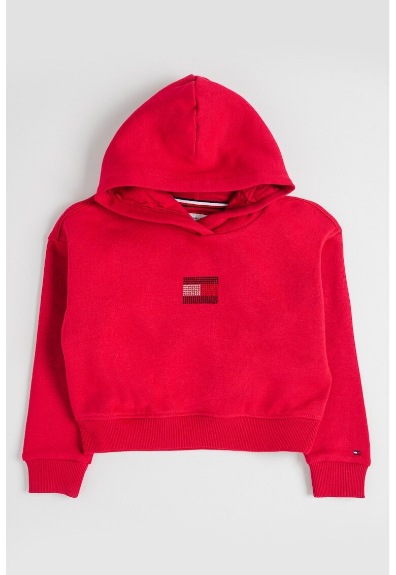 Tommy Hilfiger Худи с памук с декоративни камъни