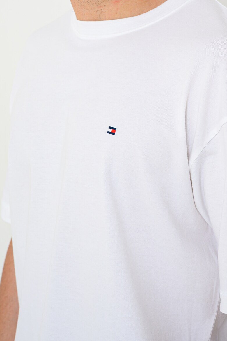 Tommy Hilfiger Къса пижама с джобове встрани Мръснобял/Blue Titanium