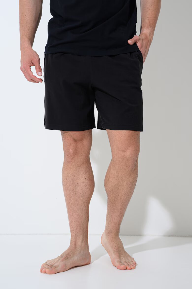 Tommy Hilfiger Къса пижама с памук Black Onyx