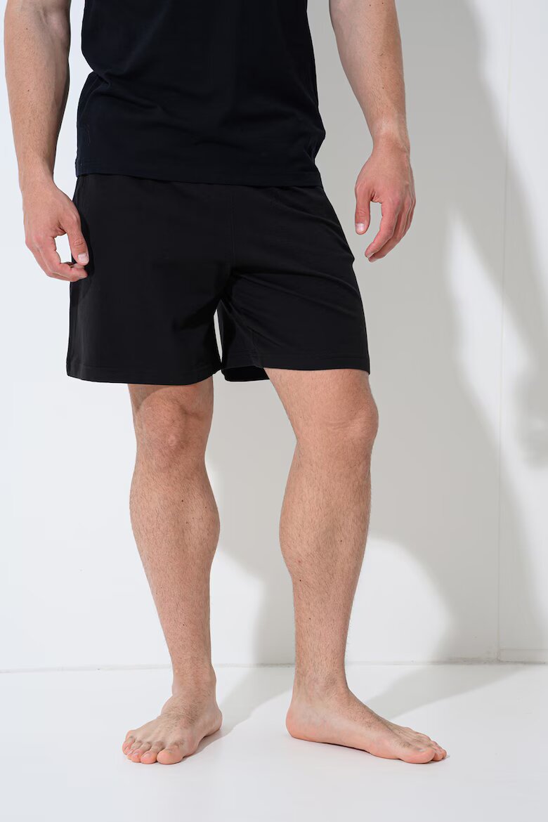 Tommy Hilfiger Къса пижама с памук Black Onyx