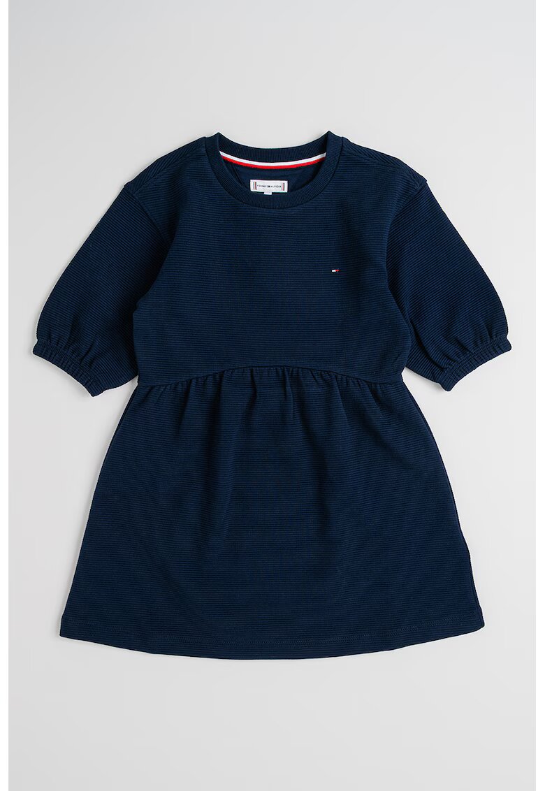 Tommy Hilfiger Къса разкроена рокля с лого - Тъмносин