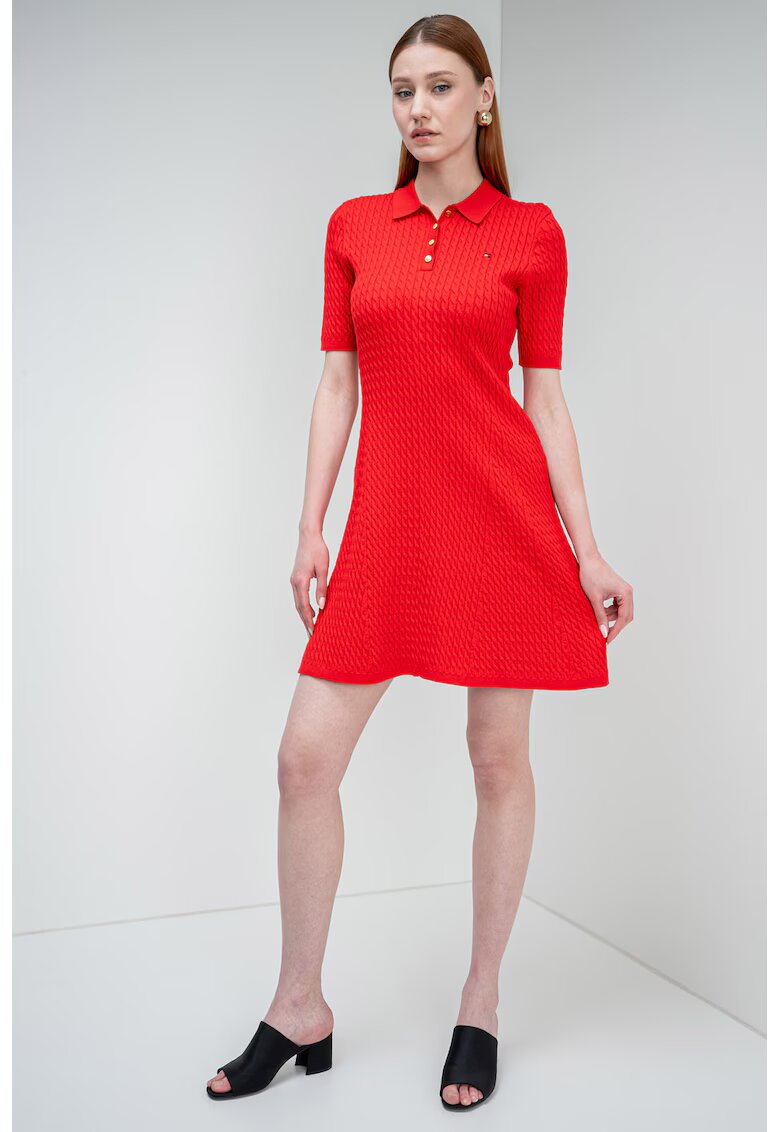 Tommy Hilfiger Къса рокля с плетен дизайн
