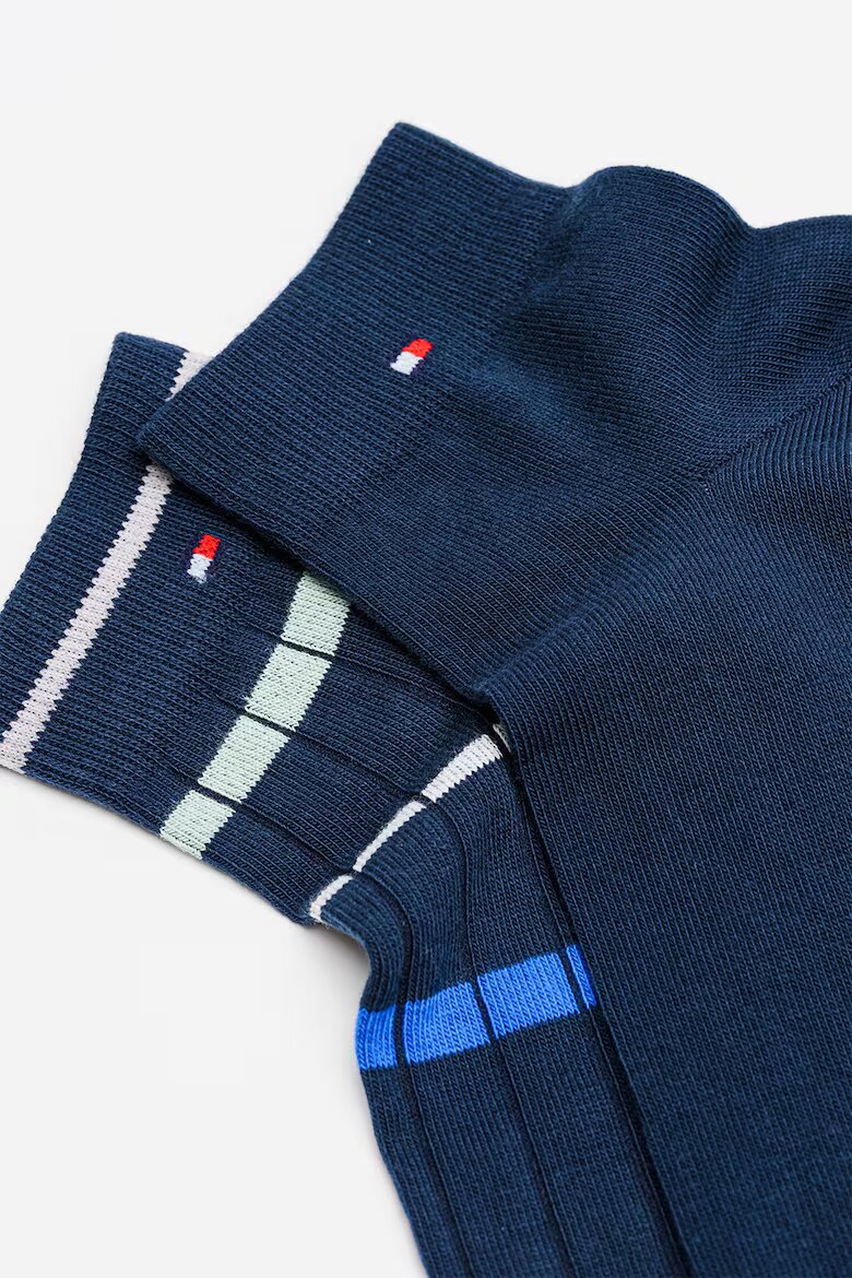 Tommy Hilfiger Къси чорапи - 2 чифта Ултрамарин синьо/Ментово зелено