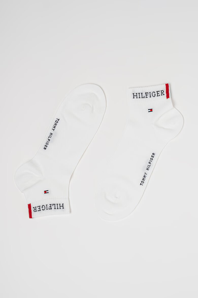 Tommy Hilfiger Къси чорапи с лого 2 чифта Бял