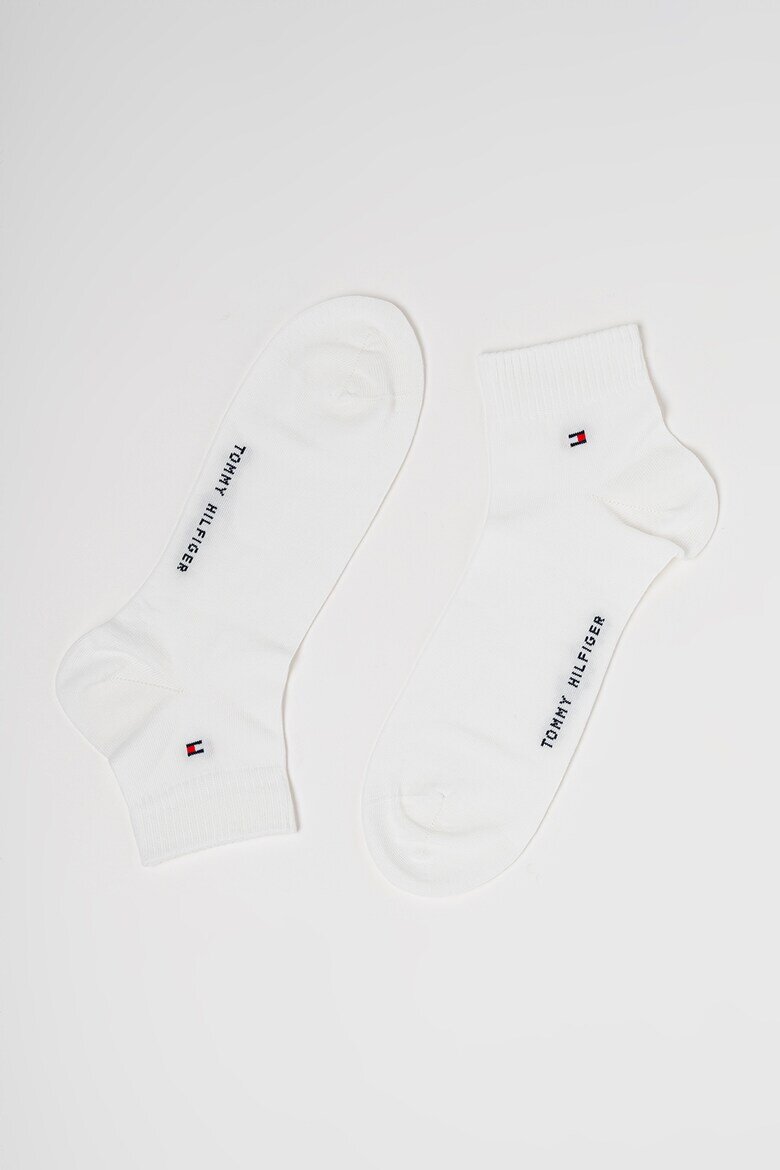 Tommy Hilfiger Къси чорапи с лого 2 чифта Бял
