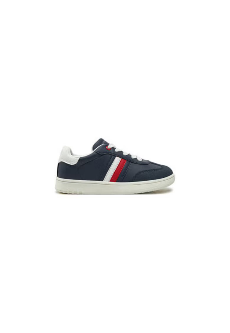 Tommy Hilfiger Кецове за момчета - екологична кожа - тъмносин - бяла синтетична подметка - червени и бели акценти