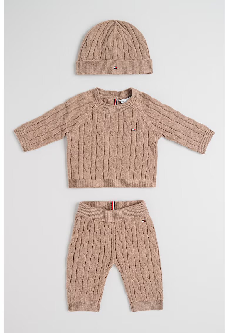 Tommy Hilfiger Комплект с плетка осморка - 3 части - Камел