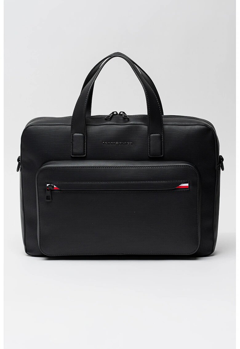 Tommy Hilfiger Компютърна чанта от еко кожа Corporate - Черен