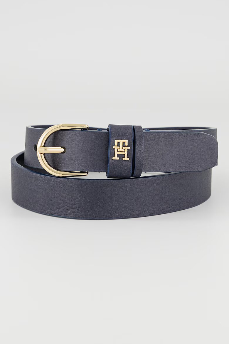 Tommy Hilfiger Кожен колан Essential с лого Тъмносин