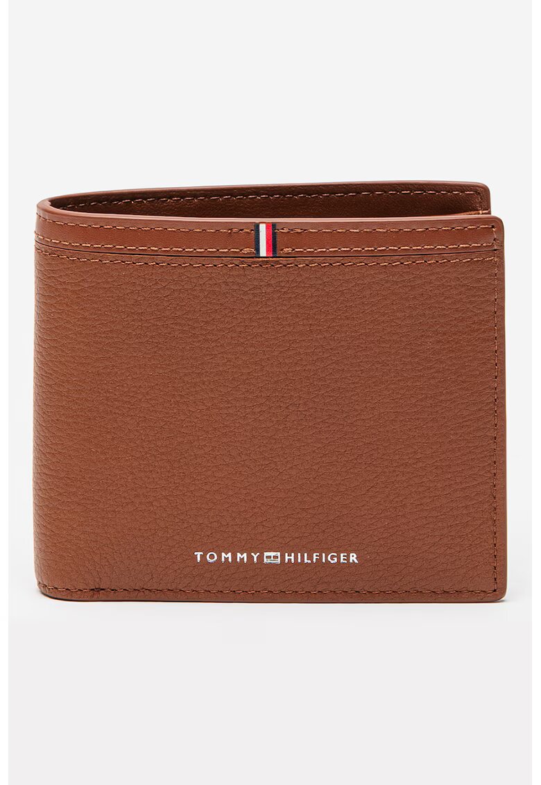 Tommy Hilfiger Кожен портфейл Corporate с прегъване - Канелено кафяво