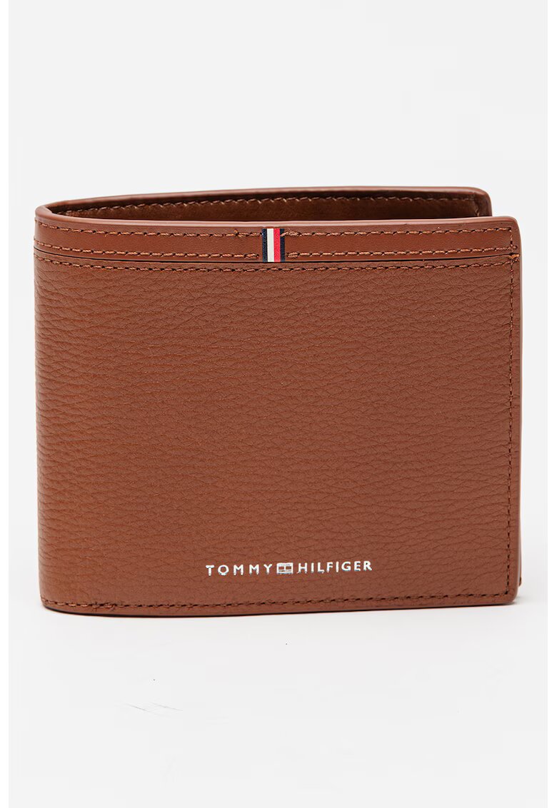 Tommy Hilfiger Кожен портфейл Corporate с прегъване - Канелено кафяво