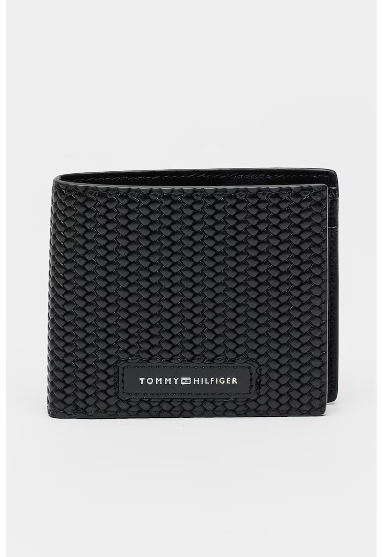 Tommy Hilfiger Кожен портфейл с двойно прегъване и релеф