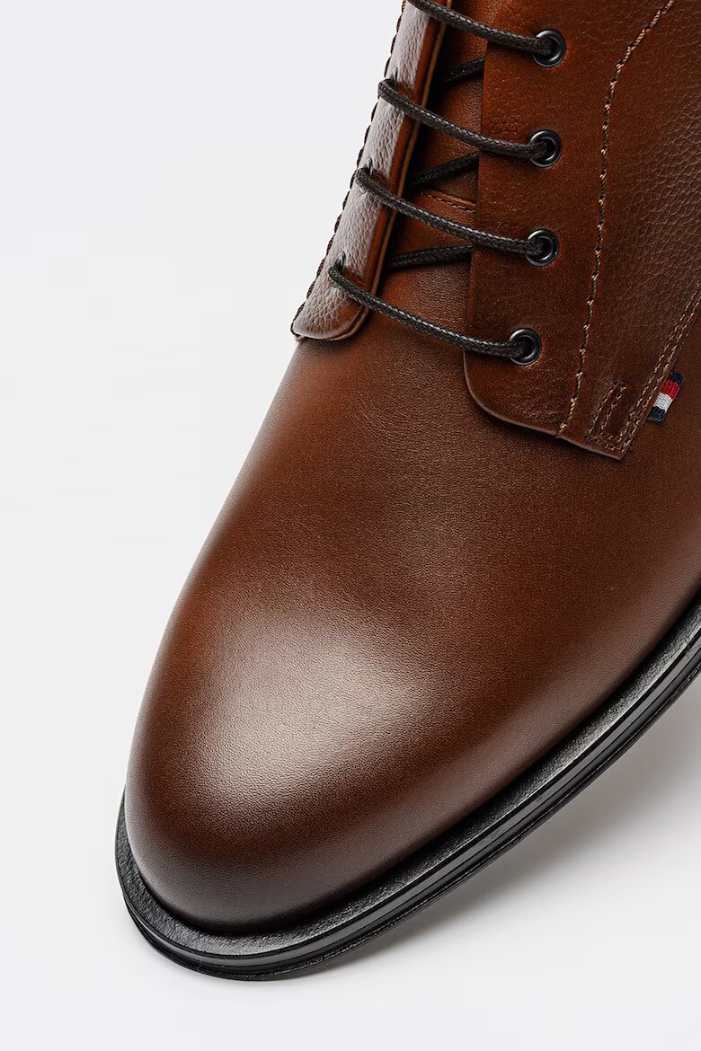 Tommy Hilfiger Кожени кларкове Corporate Коняк кафяв