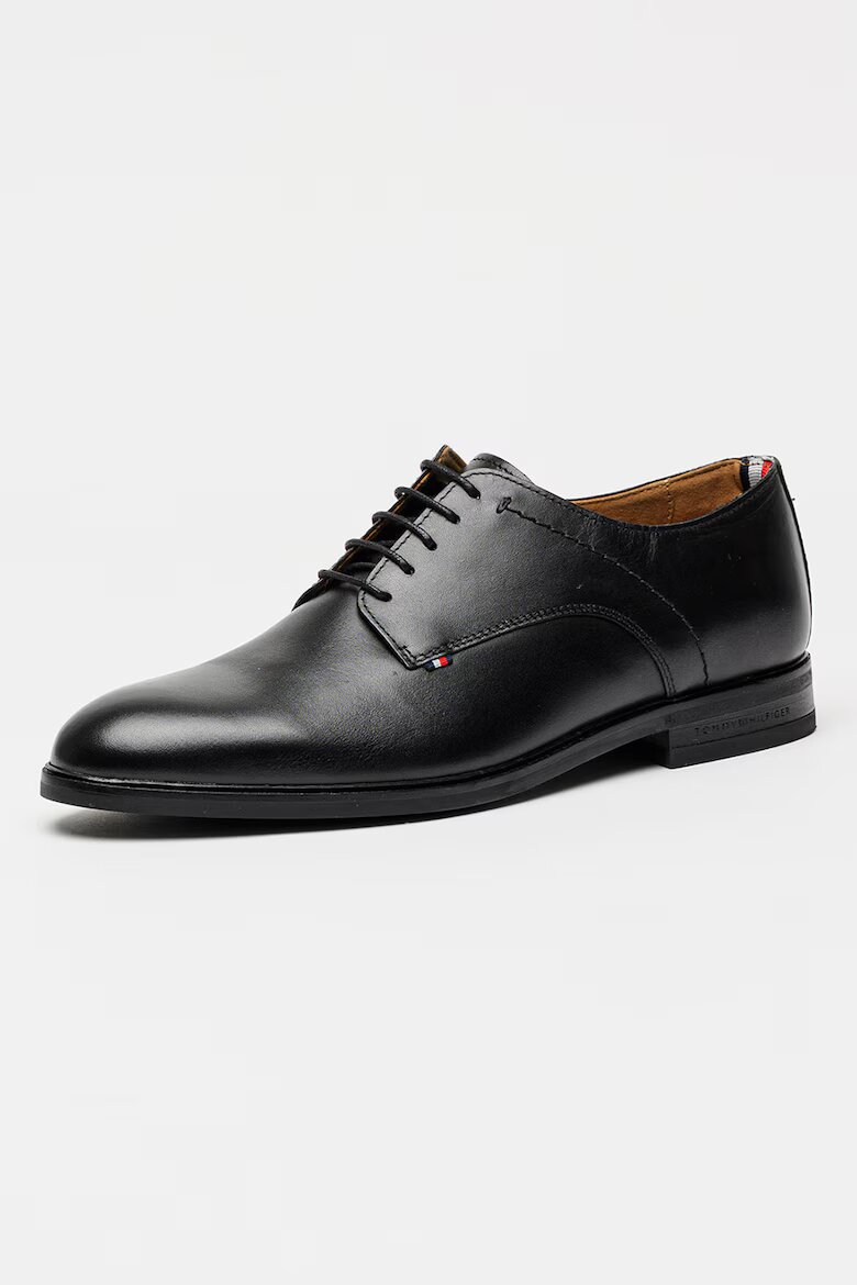 Tommy Hilfiger Кожени обувки Derby Черен