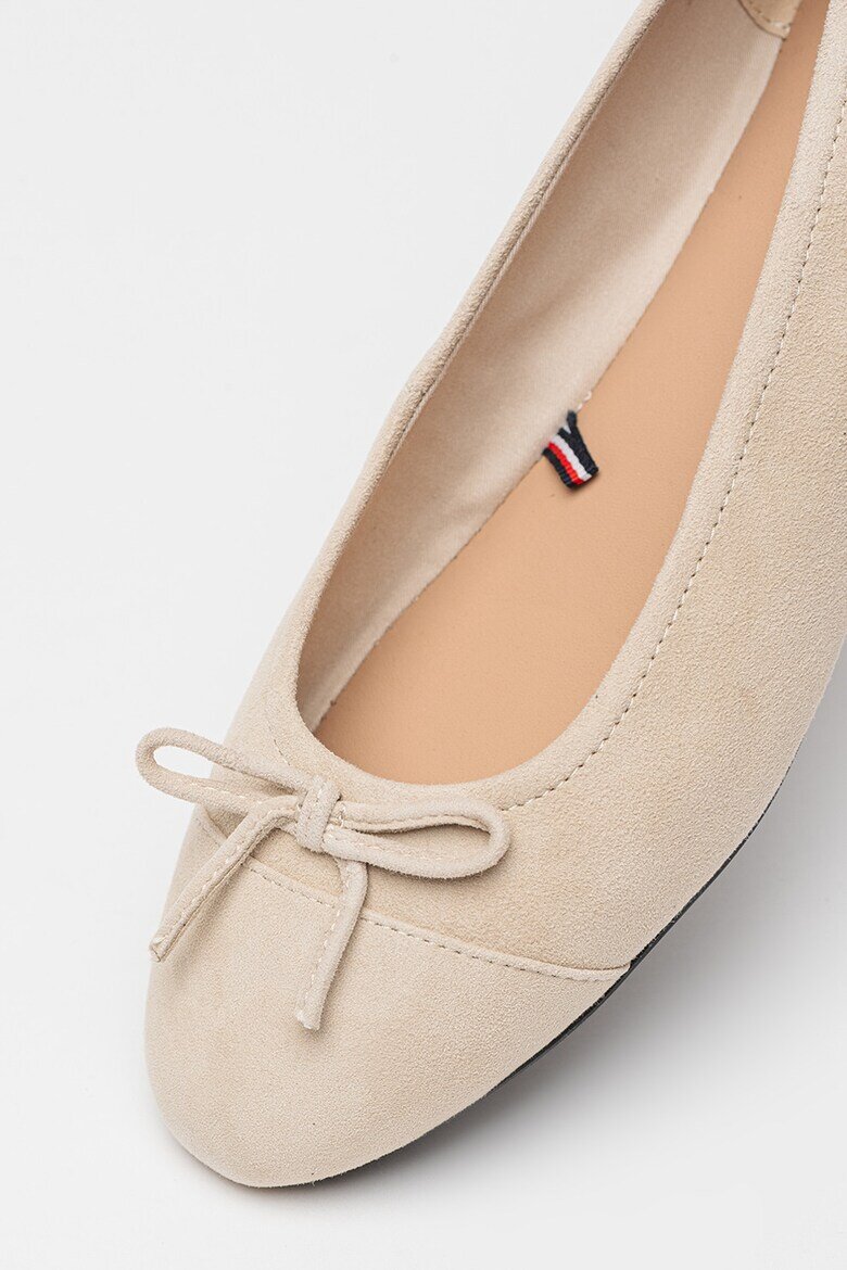 Tommy Hilfiger Кожени пантофки с подсилен връх Светло бежово