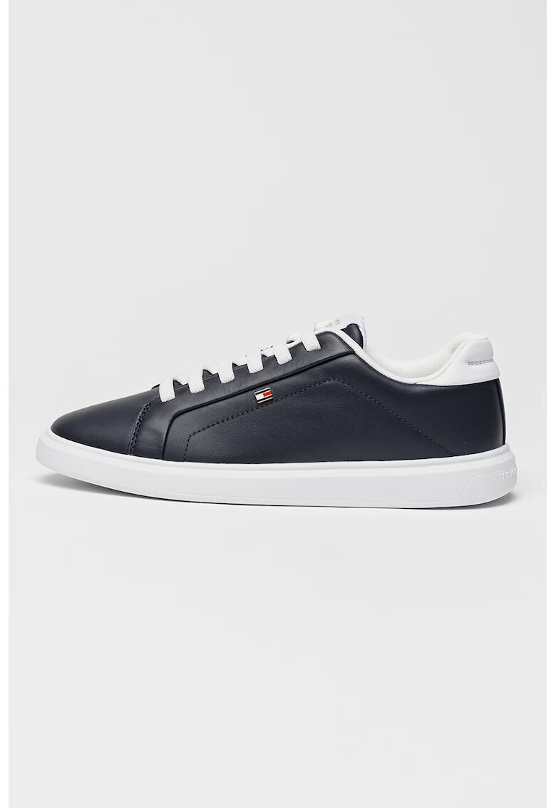 Tommy Hilfiger Кожени спортни обувки Icon - Червен/Мръснобял
