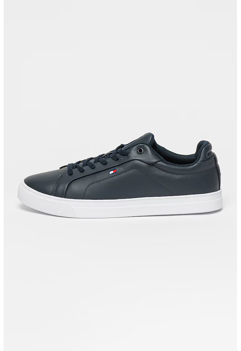 Tommy Hilfiger Кожени спортни обувки Icon Court с бродирано лого