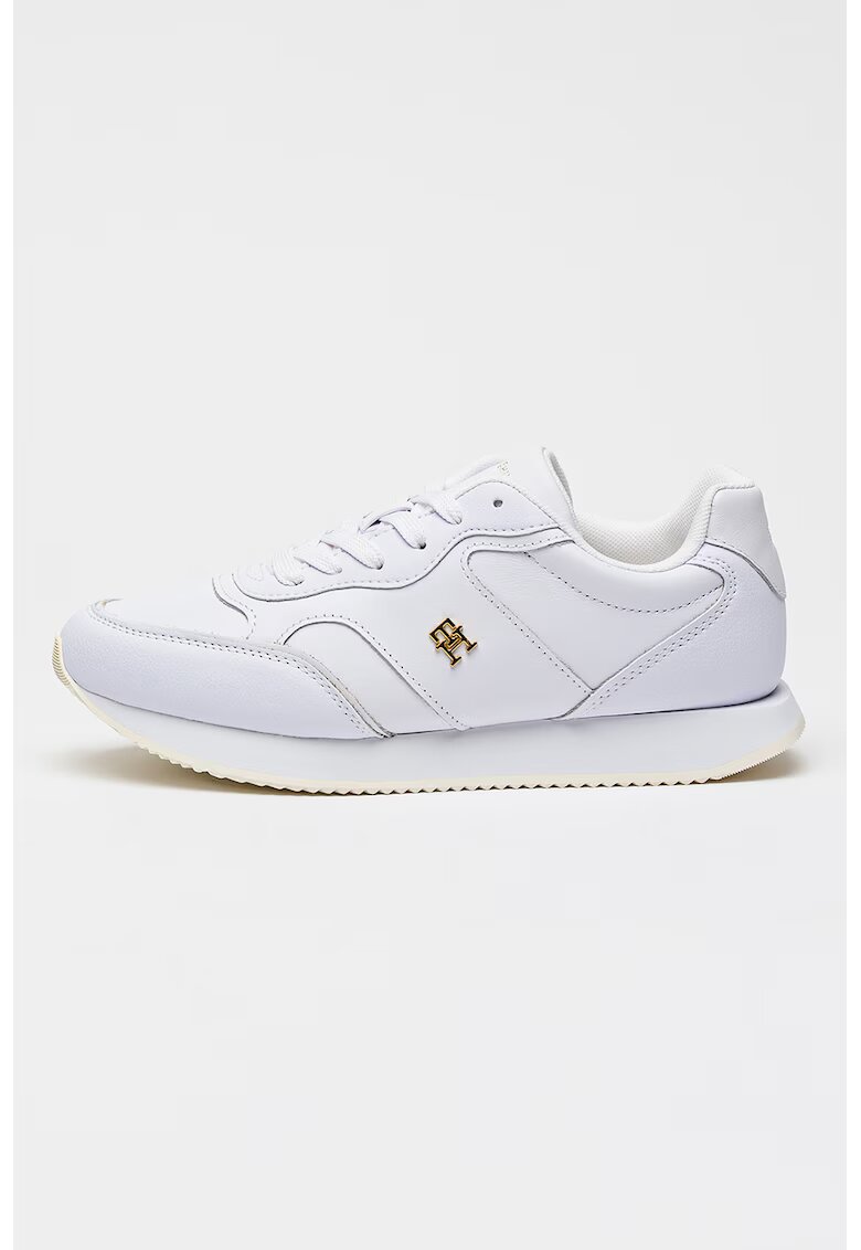 Tommy Hilfiger Кожени спортни обувки с метално лого