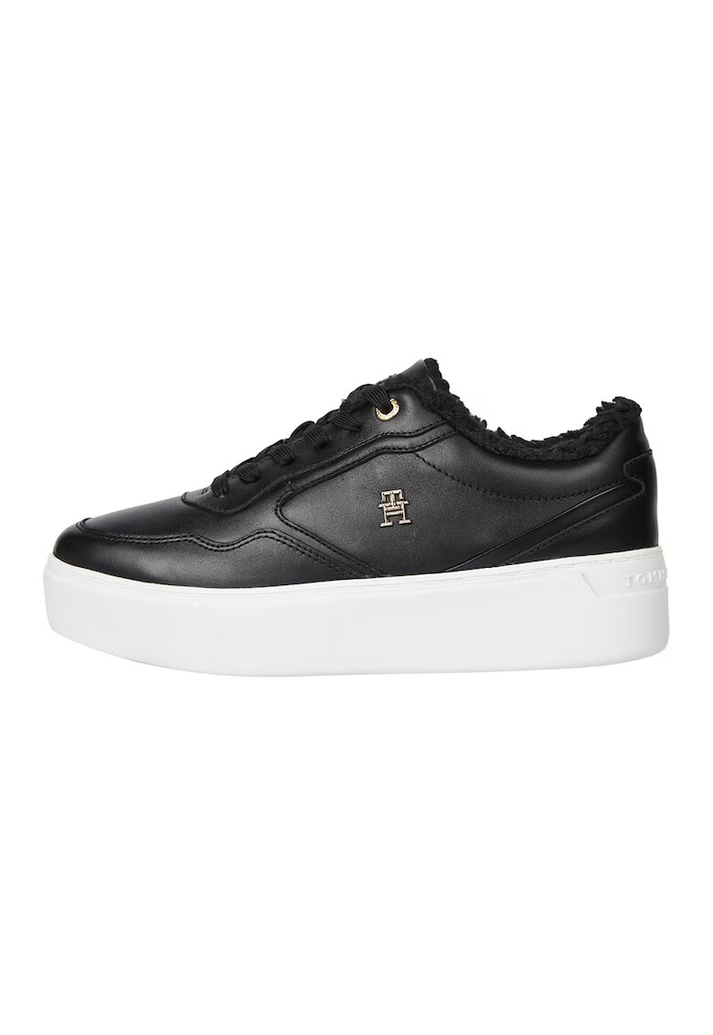 Tommy Hilfiger Кожени спортни обувки с равна платформа