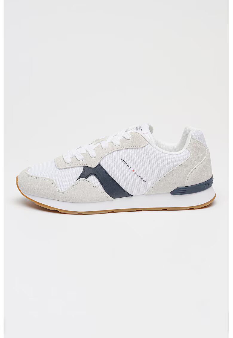 Tommy Hilfiger Маратонки Runner Icon с велур - Светло кафяво/Бял/Тъмносин