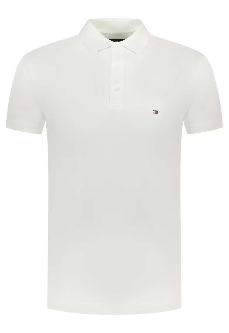 Tommy Hilfiger Мъжка поло тениска - Бяла - Бродирано лого - Памук 2365