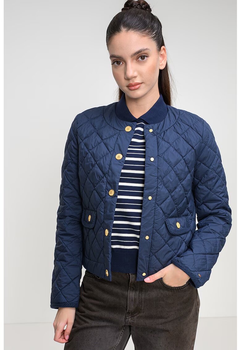 Tommy Hilfiger Непромокаемо капитонирано яке - Тъмносин