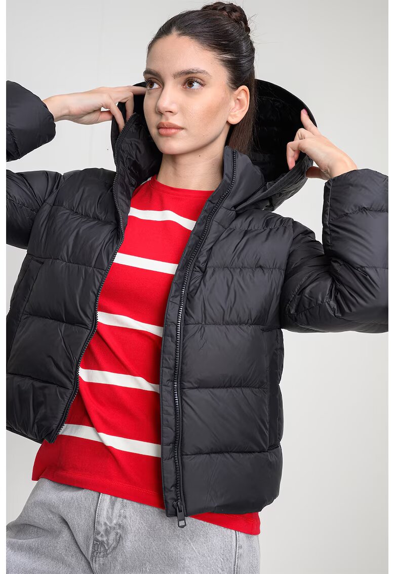 Tommy Hilfiger Непромокаемо зимно яке с пухена вата - Черен