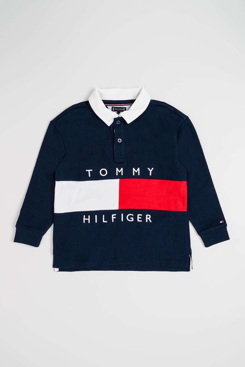 Tommy Hilfiger Памучна блуза Червен/Тъмносин