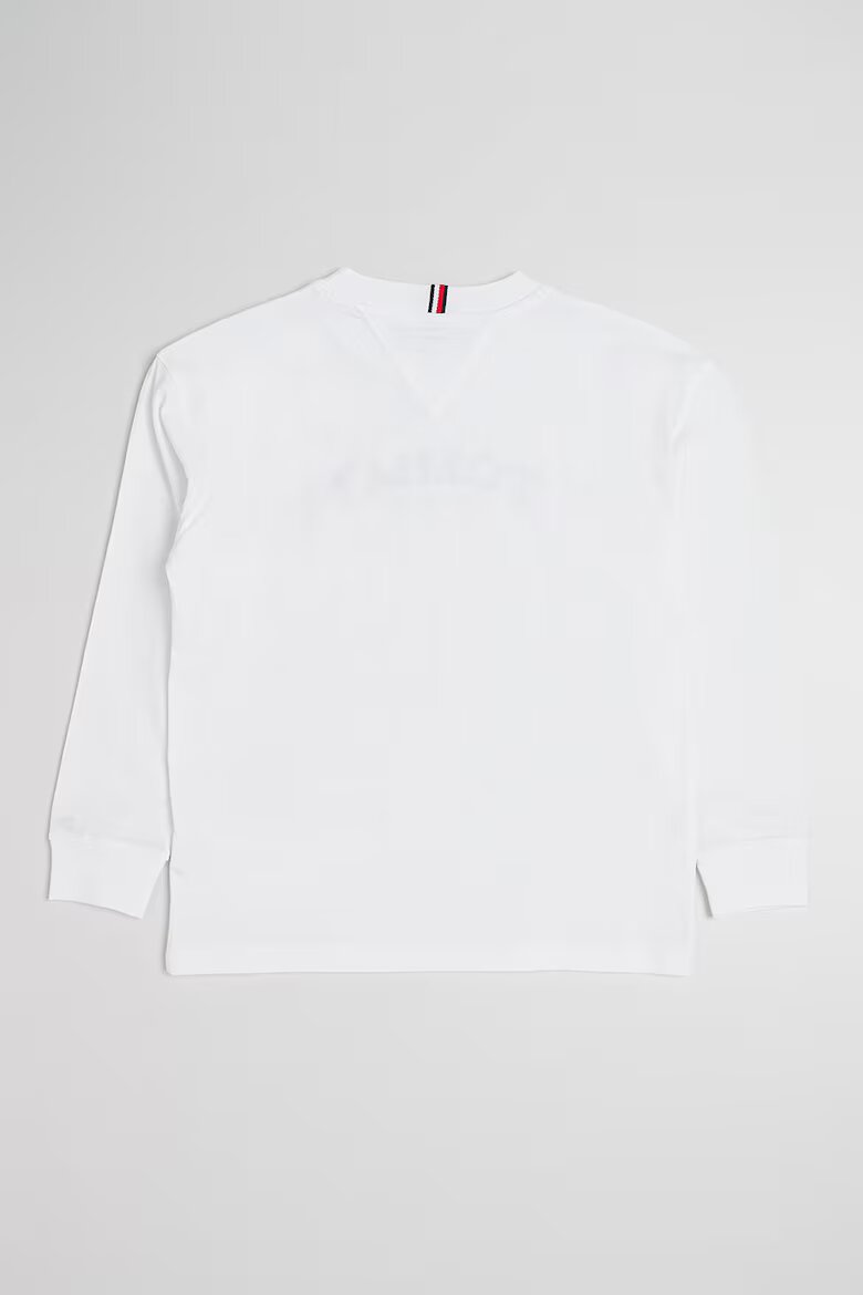 Tommy Hilfiger Памучна блуза с лого Бял