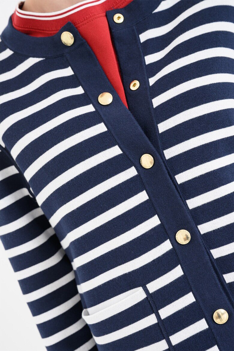 Tommy Hilfiger Памучна жилетка с копчета Тъмносин