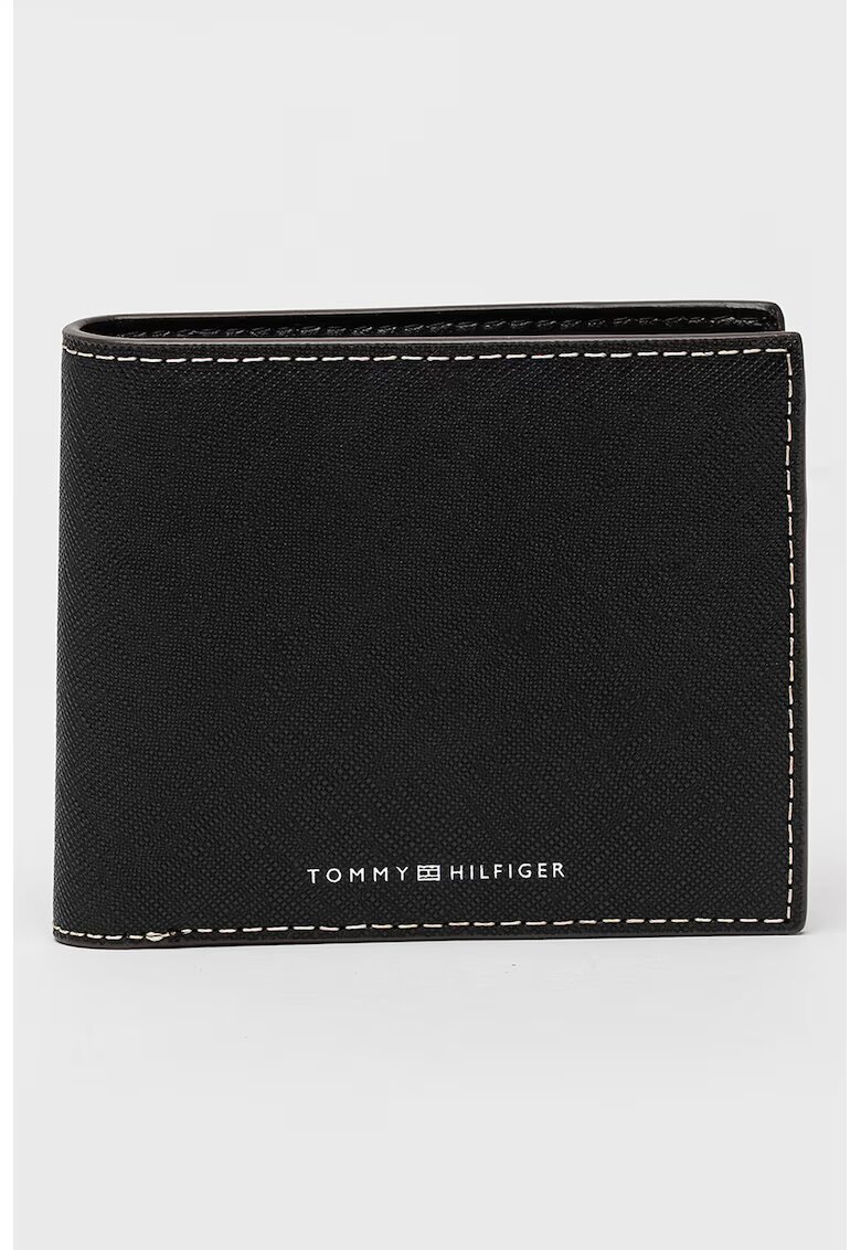 Tommy Hilfiger Портфейл от кожа Сафиано с джоб за монети