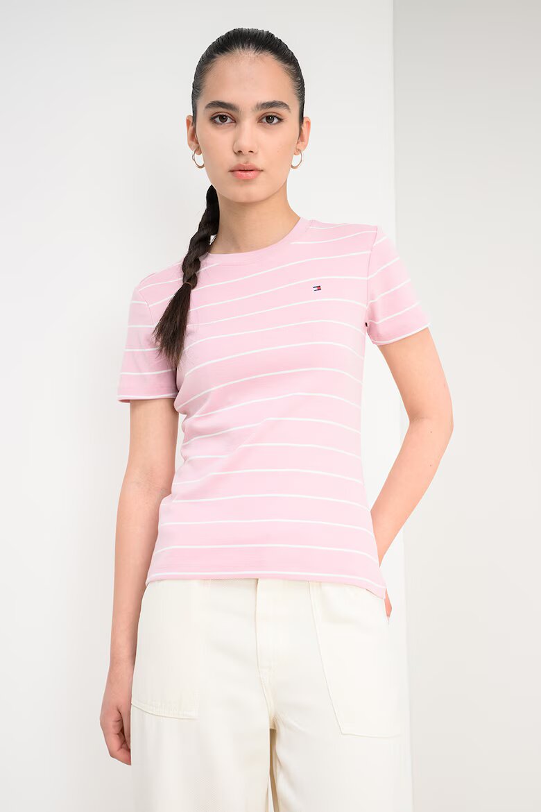 Tommy Hilfiger Раирана слим тениска