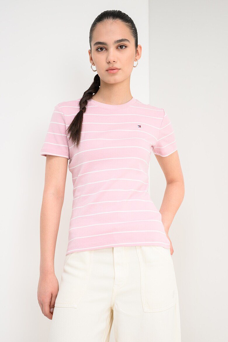 Tommy Hilfiger Раирана слим тениска