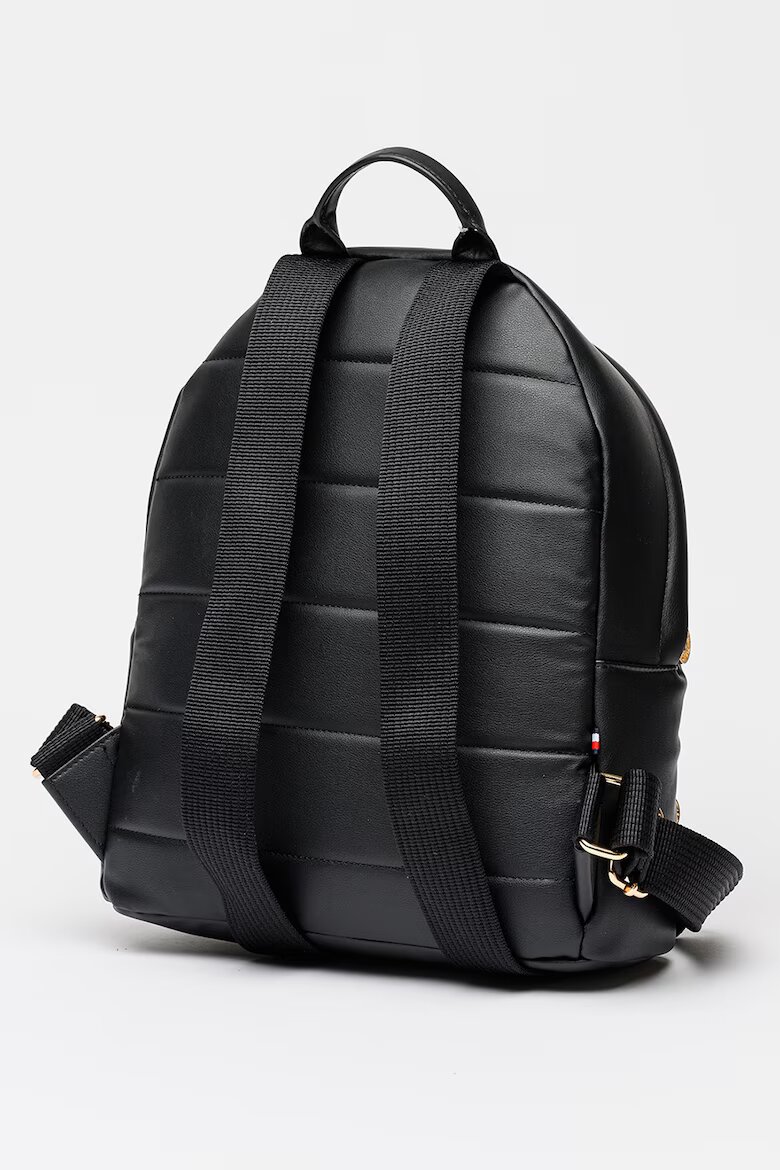 Tommy Hilfiger Раница от еко кожа с външен джоб Черен