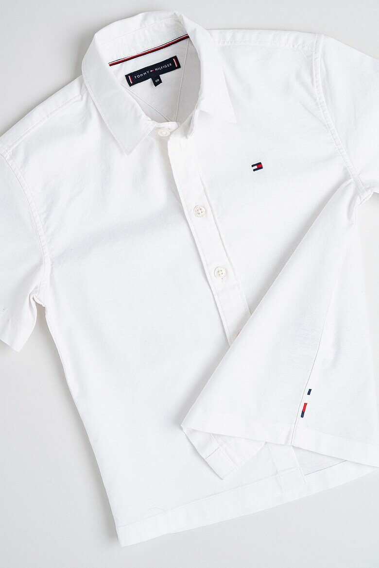 Tommy Hilfiger Риза с къси ръкави и лого Бял