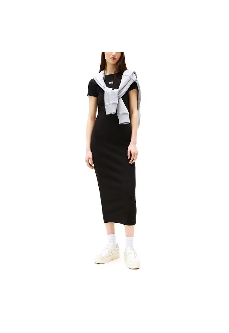 Tommy Hilfiger Рокля TJW BADGE RIB MIDI DRESS EXT-DW0DW20873-BDS