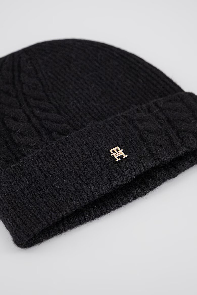 Tommy Hilfiger Шапка Elevated с вълна Черен