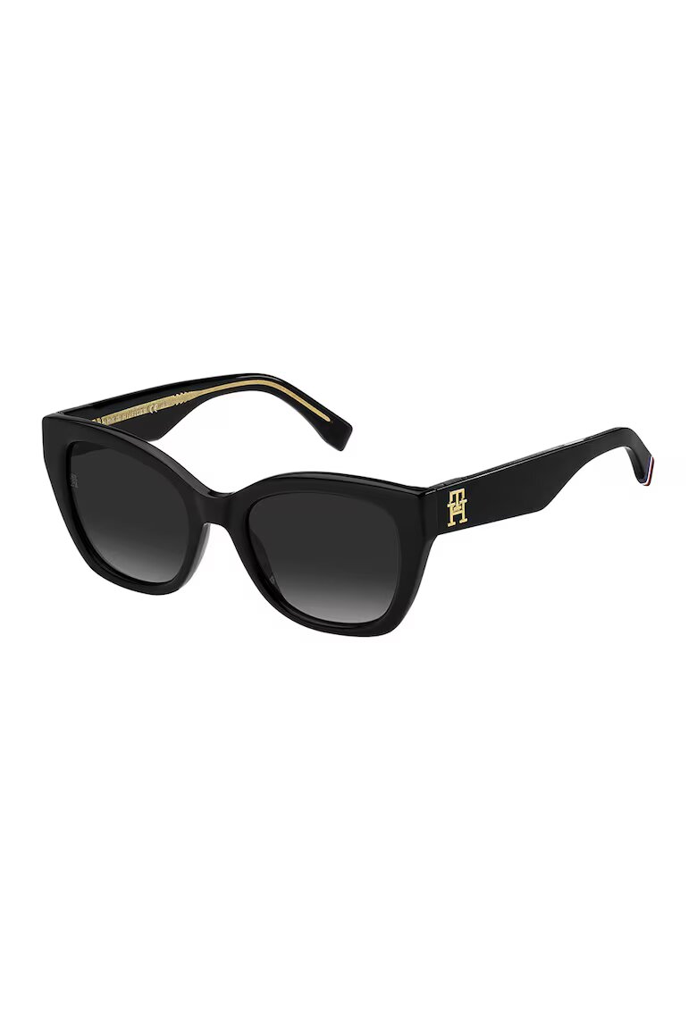 Tommy Hilfiger Слънчеви очила Cat-Eye с градиента - Черен