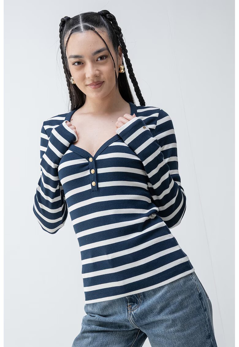 Tommy Hilfiger Слим блуза с шпиц