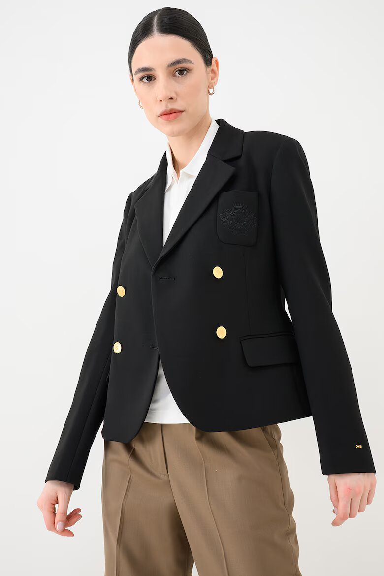 Tommy Hilfiger Слим сако Punto Черен