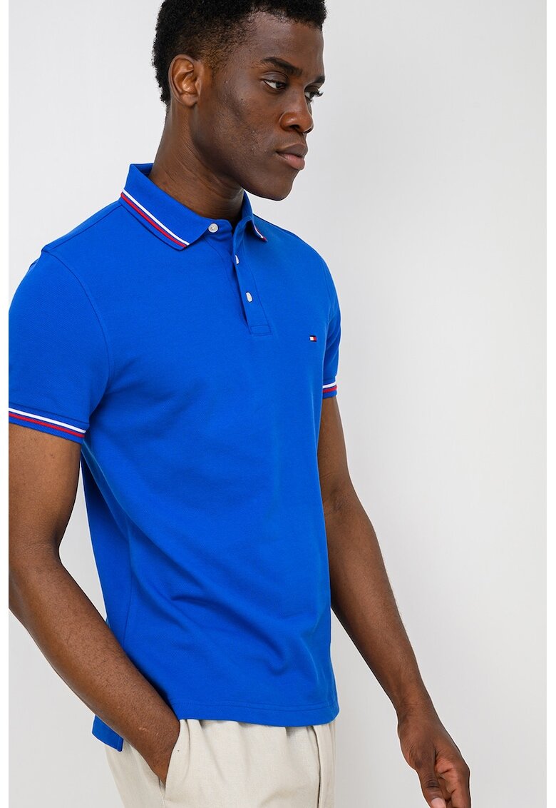 Tommy Hilfiger Слим тениска с яка