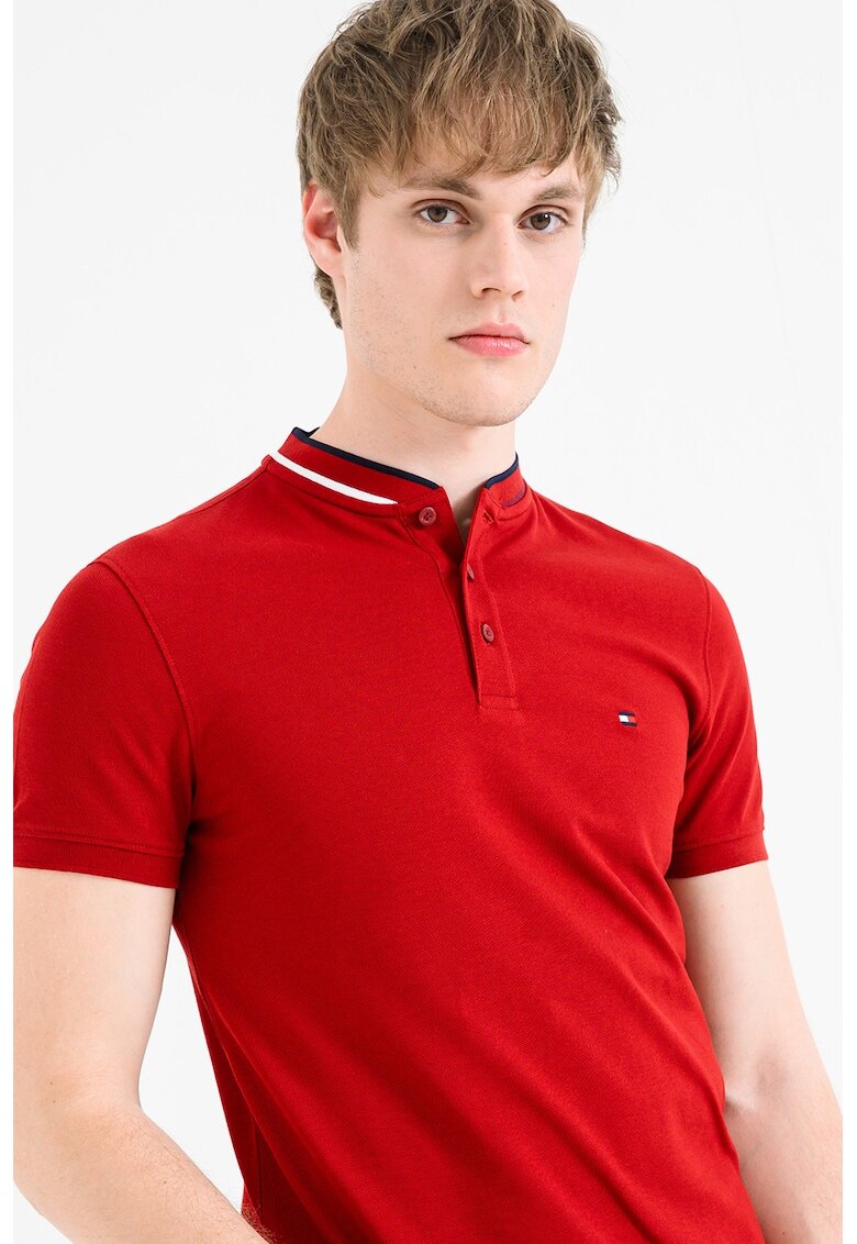 Tommy Hilfiger Слим тениска с яка