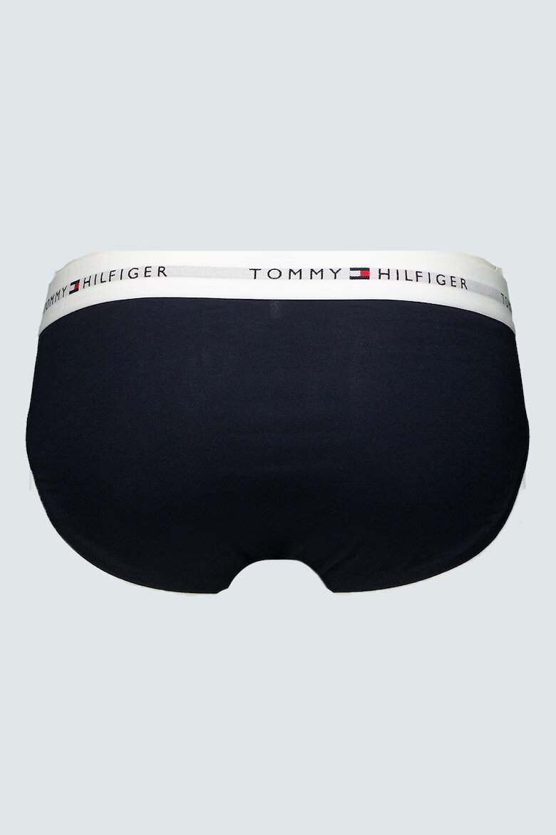 Tommy Hilfiger Слипове с лого 3 чифта Бял/Ултрамарин синьо/Аленочервен