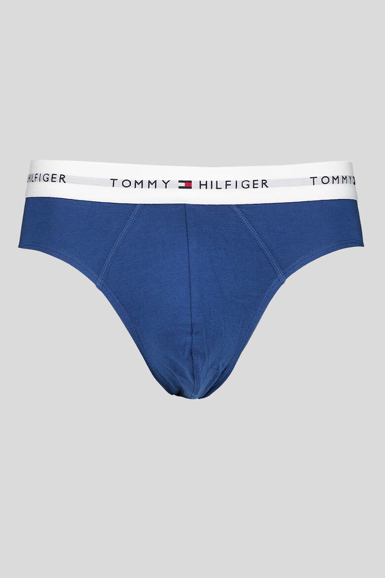 Tommy Hilfiger Слипове Signature - 3 чифта Прашно синьо/Антрацитно черно