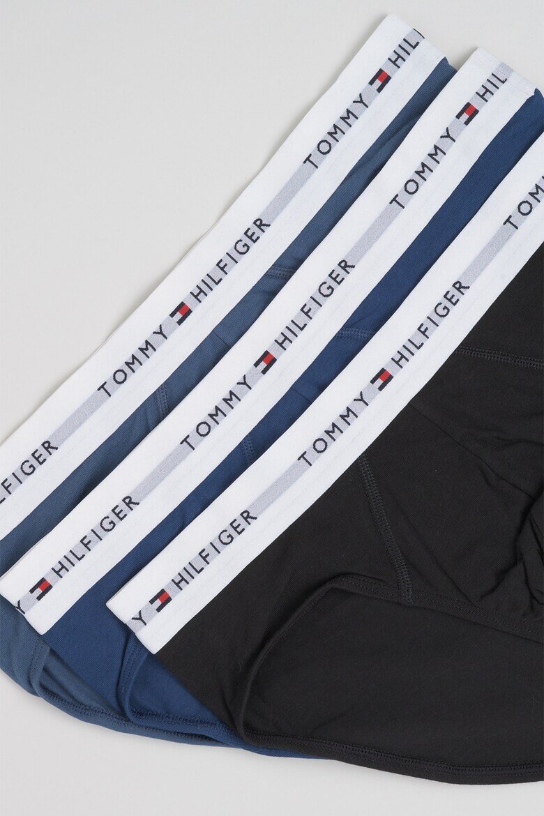 Tommy Hilfiger Слипове Signature - 3 чифта Прашно синьо/Антрацитно черно